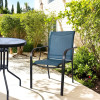 2x1 Teslin Modern Comfort Flex Metal Patio Chair with Arm Popular Outdoor Garden Chair for Park Use Fabric Design