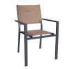 2*1Teslin Aluminum Chairs Modern Comfortable Outdoor Garden Custom High-end Furniture Chairs With Armrest Stacking
