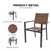 2*1Teslin Aluminum Chairs Modern Comfortable Outdoor Garden Custom High-end Furniture Chairs With Armrest Stacking