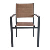 2*1Teslin Aluminum Chairs Modern Comfortable Outdoor Garden Custom High-end Furniture Chairs With Armrest Stacking