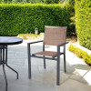2*1Teslin Aluminum Chairs Modern Comfortable Outdoor Garden Custom High-end Furniture Chairs With Armrest Stacking