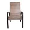 2x1 Teslin Modern Comfort Flex Metal Patio Chair with Arm Popular Outdoor Garden Chair for Park Use  Teslin Design
