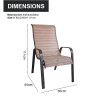 2x1 Teslin Modern Comfort Flex Metal Patio Chair with Arm Popular Outdoor Garden Chair for Park Use  Teslin Design