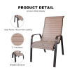 2x1 Teslin Modern Comfort Flex Metal Patio Chair with Arm Popular Outdoor Garden Chair for Park Use  Teslin Design