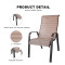 2x1 Teslin Modern Comfort Flex Metal Patio Chair with Arm Popular Outdoor Garden Chair for Park Use Teslin Design