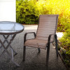 2x1 Teslin Modern Comfort Flex Metal Patio Chair with Arm Popular Outdoor Garden Chair for Park Use  Teslin Design