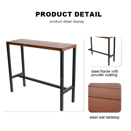 Steel Narrow Spaces Metal Frame Metal Leg Restaurant bar Table Coffee TableHigh Desk Computer Table