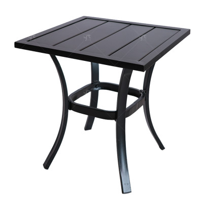 Outdoor Furniture Patio Garden Furniture Dining Table Square Backyard Bistro Table for Deck Backyard Lawn Garden