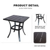 Outdoor Furniture Patio Garden Furniture Dining Table Square Backyard Bistro Table for Deck Backyard Lawn Garden