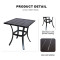 Outdoor Furniture Patio Garden Furniture Dining Table Square Backyard Bistro Table for Deck Backyard Lawn Garden