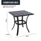 Outdoor Furniture Patio Garden Furniture Dining Table Square Backyard Bistro Table for Deck Backyard Lawn Garden