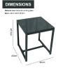 Outdoor Black Garden Steel Pipe Rattan Weaving Casual Three-piece Set Outdoor Garden Leisure Rattan Furniture Set
