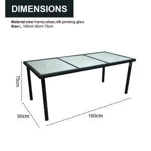 Outdoor Modern Hot Selling Good Quality Polyrattan Garden Furniture Dining  Rattan Dining Rattan Dining Set of 9