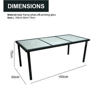 Outdoor Modern Hot Selling Good Quality Polyrattan Garden Furniture Dining  Rattan Dining Rattan Dining Set of 9