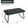 All Day Outdoor 4 Seat Garden Sectional Sofa Sofa Furniture Rattan Outdoor Terrace Session SeChair Set with Table