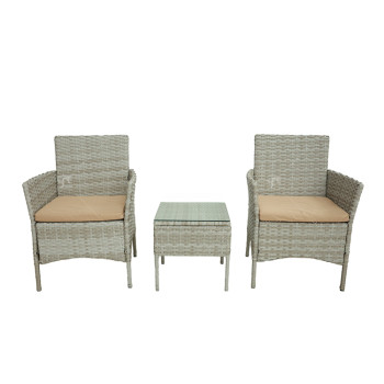 Hot Selling All-Weather Bistro Cafe Patio Chairs Outdoor Chairs Steel Tube Rattan Leisure 3 Piece Garden Chair Set Hot Selling All-Weather Bistro Cafe Patio Chairs Outdoor Chairs Steel Tube Rattan Leisure 3 Piece Garden Chair Set