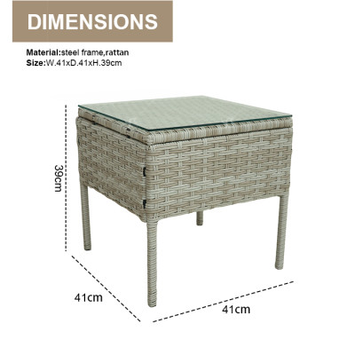 Hot Selling All-Weather Bistro Cafe Patio Chairs Outdoor Chairs Steel Tube Rattan Leisure 3 Piece Garden Chair Set