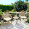 Steel Tube Rattan Casual 3 Piece Set Outdoor Furniture Bistro Set Outdoor Garden Colorful Balcony Table and Chair Set