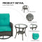 Steel Pipe Rattan Weaving Casual Three-piece Set with Swivel Sofa Chair Outdoor Garden Leisure Rattan Furniture Set