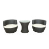 Outdoor Steel Pipe Rattan Weaving Casual Three-piece Set With Seat Cushions Chair Outdoor Garden Leisure Rattan Furniture Set