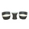 Outdoor Steel Pipe Rattan Weaving Casual Three-piece Set With Seat Cushions Chair Outdoor Garden Leisure Rattan Furniture Set