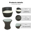 Outdoor Steel Pipe Rattan Weaving Casual Three-piece Set With Seat Cushions Chair Outdoor Garden Leisure Rattan Furniture Set