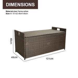Outdoor Garden Rattan Basket Storage Boxes Rattan Garden Storage Boxes New Modern Outdoor Furniture Basket Storage for Home Use
