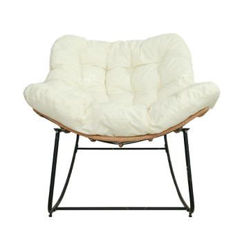 Modern Outdoor Garden Rattan Rocking Chair Popular Leisure Recliner Relaxing Lazy Chair  Popularr Garden Chair