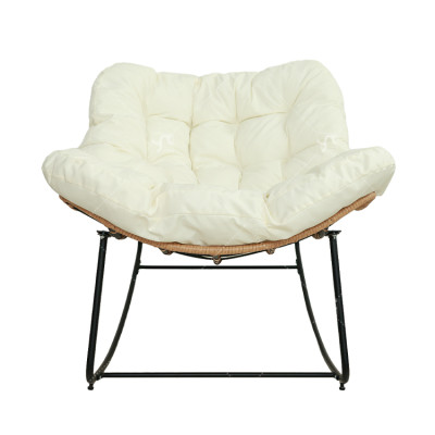 Modern Outdoor Garden Rattan Rocking Chair Popular Leisure Recliner Relaxing Lazy Chair  Popularr Garden Chair