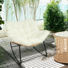 Modern Outdoor Garden Rattan Rocking Chair Popular Leisure Recliner Relaxing Lazy Chair  Popularr Garden Chair