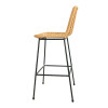 Iron Tube Modern Design Outdoor Garden Rattan Balcony Chair High Bar Chair with Rattan Single  Rattan bar Chair