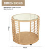 Comfortable Bistro Wicker Chair Set Outdoor Patio  Rattan Chair and Table 3 Piece  BalconyOutdoor Garden Table and Chair Set