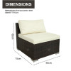 All Day Outdoor 6 Seat Garden Sectional Sofa Sofa Furniture Rattan Outdoor Terrace Session Set