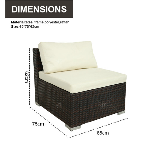 All Day Outdoor 6 Seat Garden Sectional Sofa Sofa Furniture Rattan Outdoor Terrace Session Set