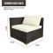 All Day Outdoor 6 Seat Garden Sectional Sofa Sofa Furniture Rattan Outdoor Terrace Session Set