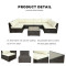 All Day Outdoor 6 Seat Garden Sectional Sofa Sofa Furniture Rattan Outdoor Terrace Session Set