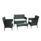 Steel Rattan 4 Pieces Outdoor Furniture Sales Set Courtyard Garden Rattan Sofa Outdoor Rattan Furniture