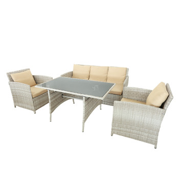 All Day Outdoor5 Seat Garden Sectional Sofa Sofa Furniture Rattan Outdoor Terrace Session Set