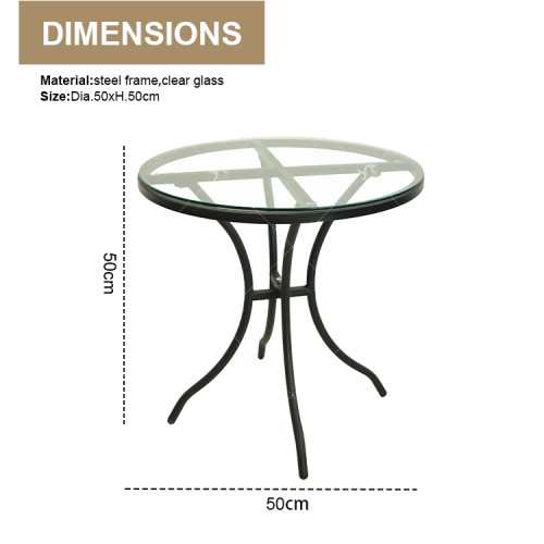Outdoor 3 Pieces Steel Frame Outdoor Steel Bistro Set Rattan Chair Conversation Sets Garden Furniture with Tempered Glass