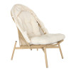 Modern  Outdoor Steel Single Lounge Chair Back Chair Rattan Woven Living Room Balcony Furniture Lounge Chair