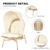 Modern  Outdoor Steel Single Lounge Chair Back Chair Rattan Woven Living Room Balcony Furniture Lounge Chair