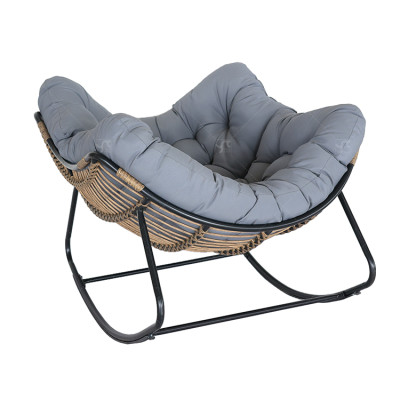 Modern Outdoor Garden Rattan Rocking Chair Popular Leisure Recliner Relaxing Lazy Chair  Popularr Garden Chair