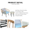 Steel Tube Rattan Casual 3 Piece Set Outdoor Furniture Bistro Set Outdoor Garden Colorful Balcony Table and Chair Set