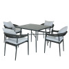 Outdoor Modern Hot Selling Good Quality Polyrattan Garden Furniture Dining Aluminum  Rattan Dining Rattan Dining Set of 5