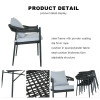 Outdoor Modern Hot Selling Good Quality Polyrattan Garden Furniture Dining Aluminum  Rattan Dining Rattan Dining Set of 5