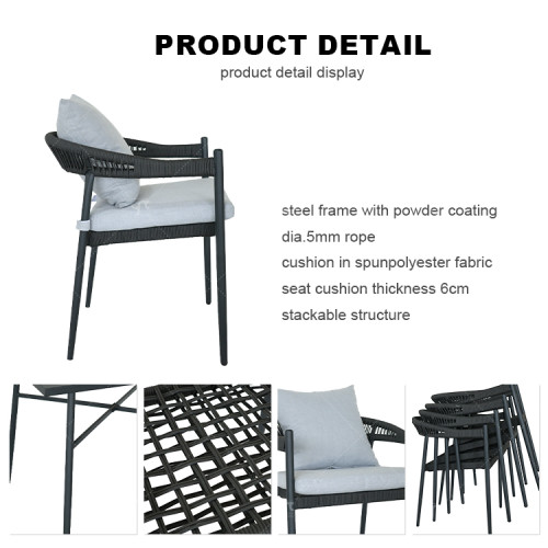 Outdoor Modern Hot Selling Good Quality Polyrattan Garden Furniture Dining Aluminum  Rattan Dining Rattan Dining Set of 5