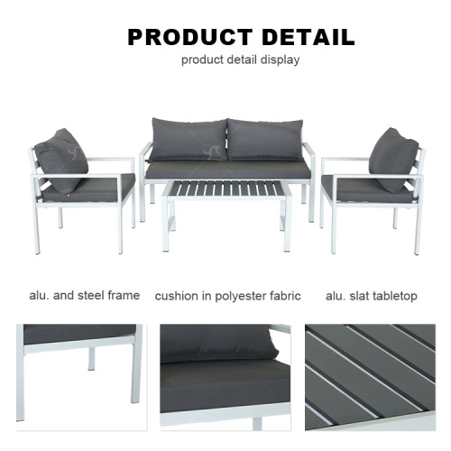 New Modern Design Garden Furniture Outdoor Sofa Outdoor Garden Furniture Luxury Sofa Set 4 Pieces
