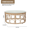 All Day Outdoor Steel 4 Seat Garden Sectional Sofa Sofa Furniture Rattan Outdoor Terrace Session Set