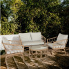 All Day Outdoor Steel 4 Seat Garden Sectional Sofa Sofa Furniture Rattan Outdoor Terrace Session Set