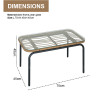 All Day Outdoor Steel 4 Seat Garden Sectional Sofa Sofa Furniture Rattan Outdoor Terrace Session Set